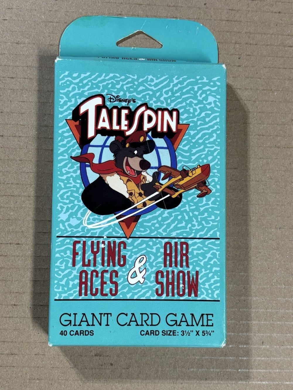 Disney’s Tale Spin Giant Card Game Flying Aces & Air Show Sealed 1990 NOS VTG